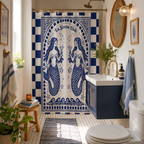 Blue Mermaid Shower Curtain