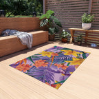 Purple and Yellow Outdoor Rug