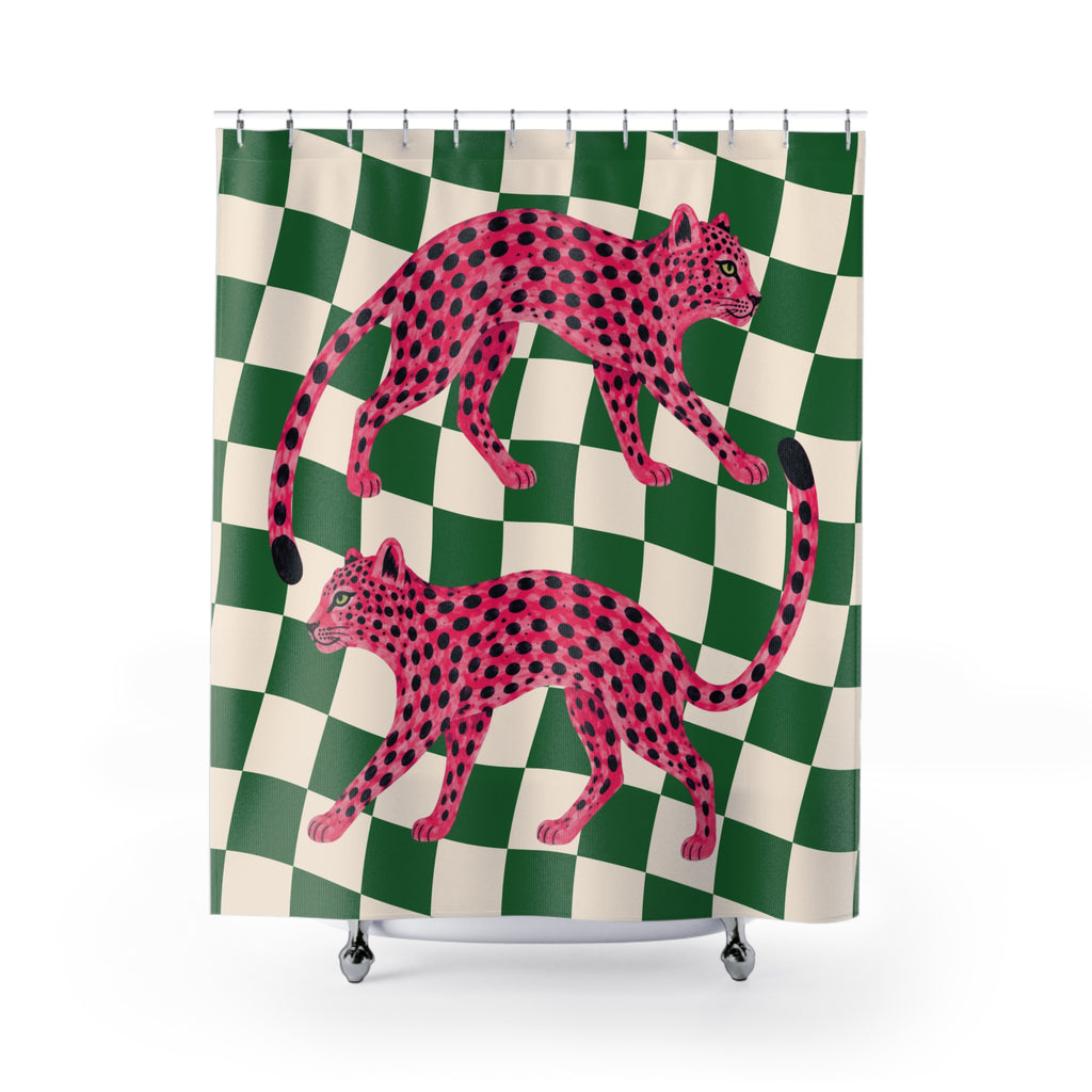 Pink Panthera Shower Curtain