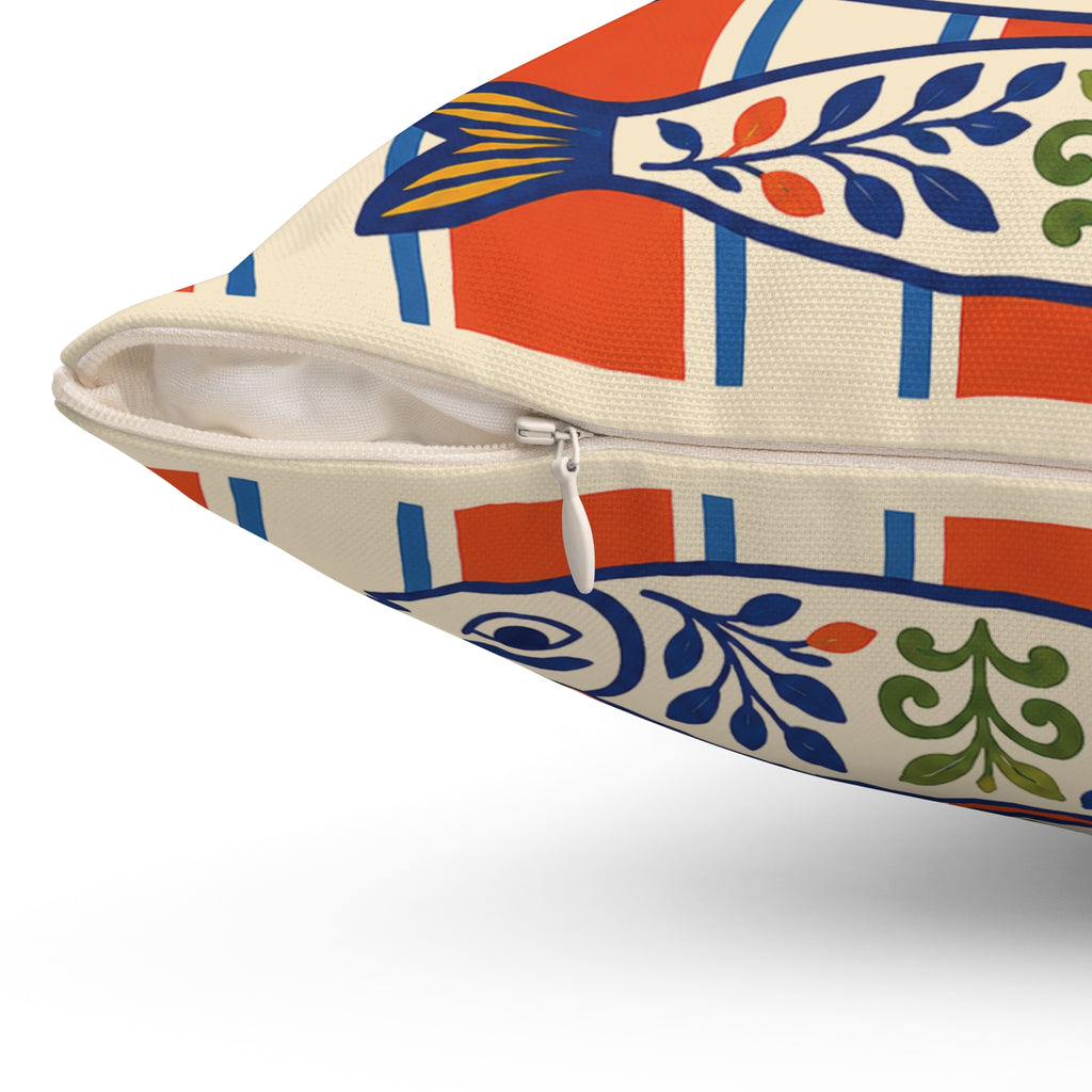 Mediterranean Market Throw Pillow