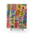 Colorful Sardine Tin Shower Curtain