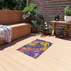 Purple and Yellow Outdoor Rug