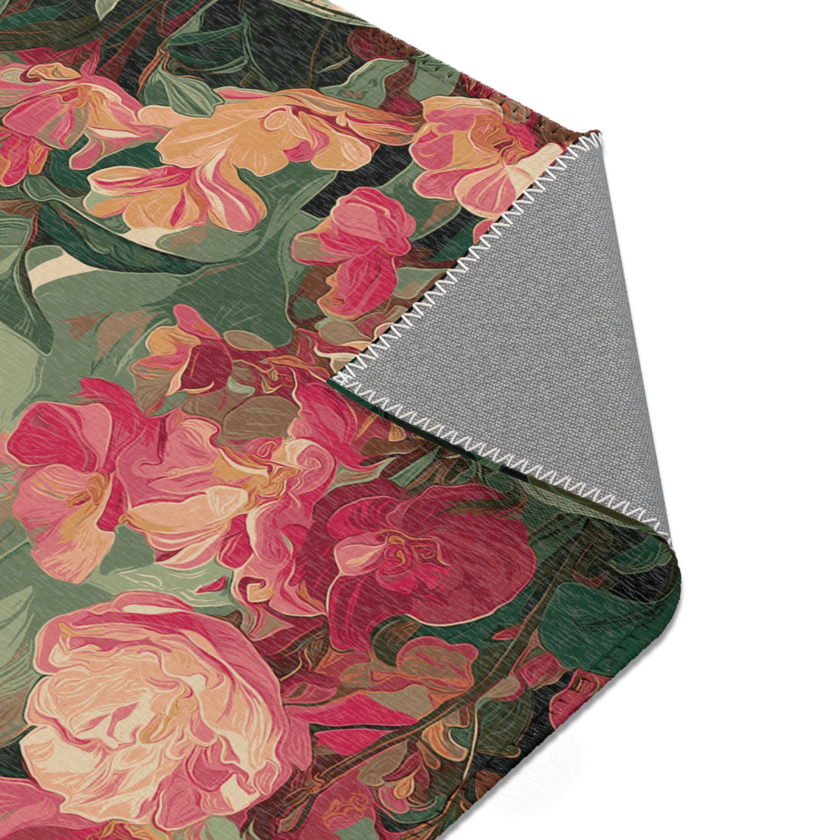 Horse Flower Area Rug