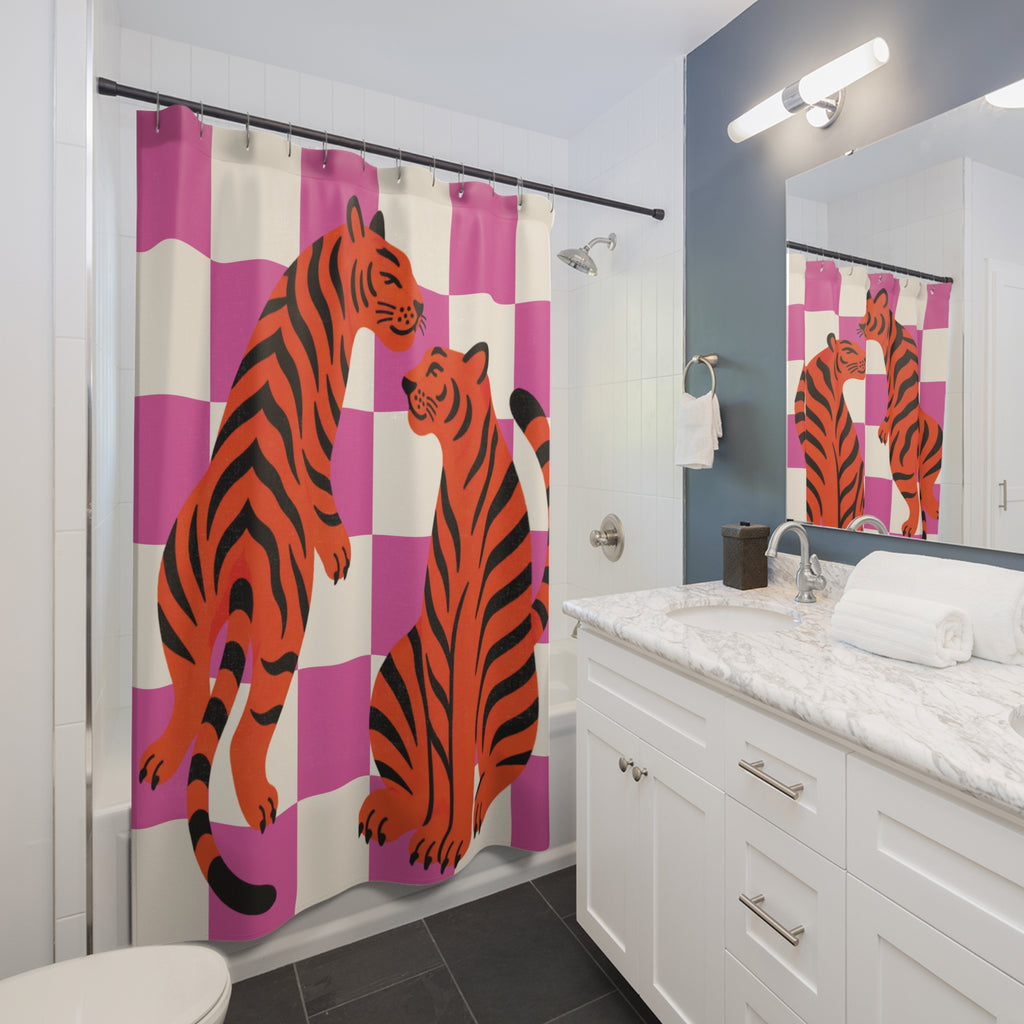 Whimsical Tiger Shower Curtain