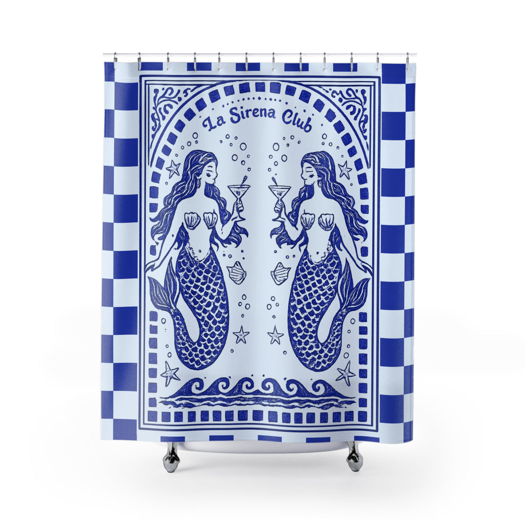 Blue Mermaid Shower Curtain