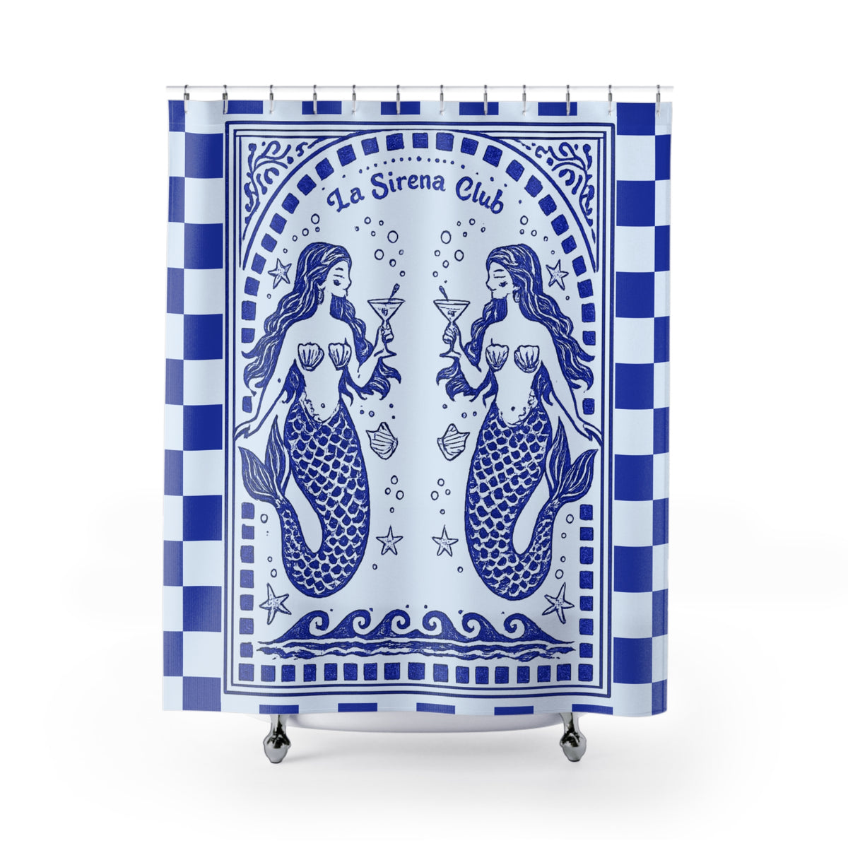 Blue Mermaid Shower Curtain