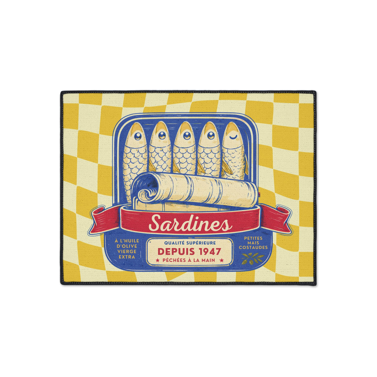 Coastal Sardine Kitchen Mat