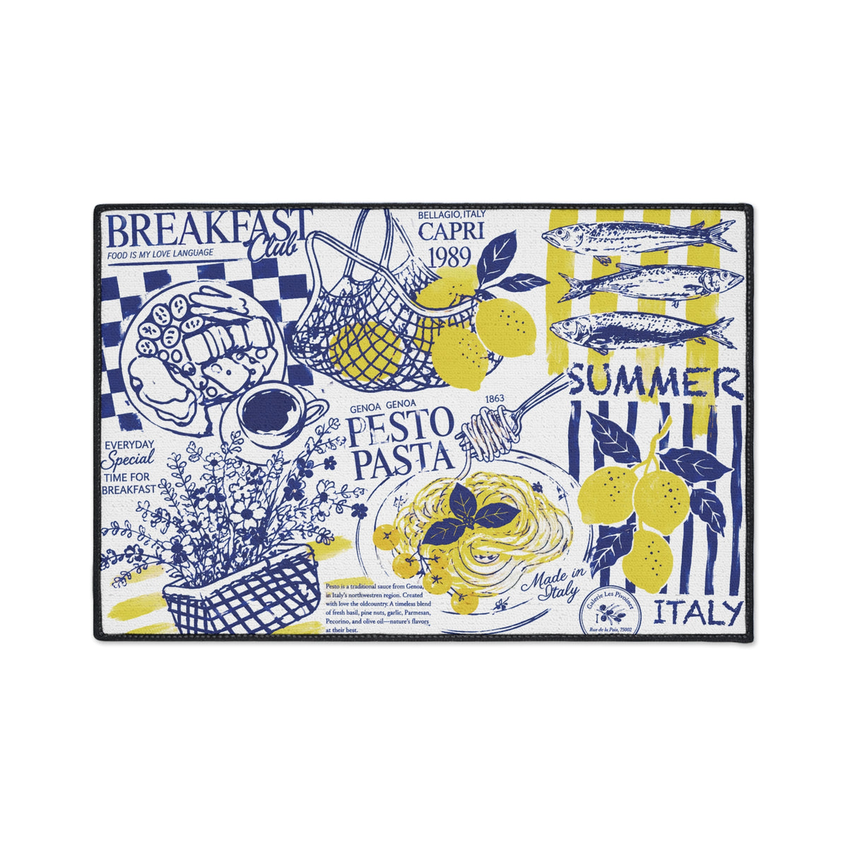 Coastal Italian Kitchen Mat