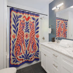 Folk Art Cats Shower Curtain