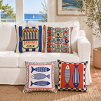 Mediterranean Market Throw Pillow