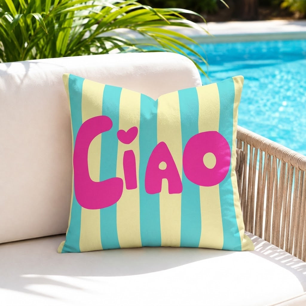 Coastal Cabana Stripes Outdoor Pillow