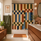 Block Print Shower Curtain