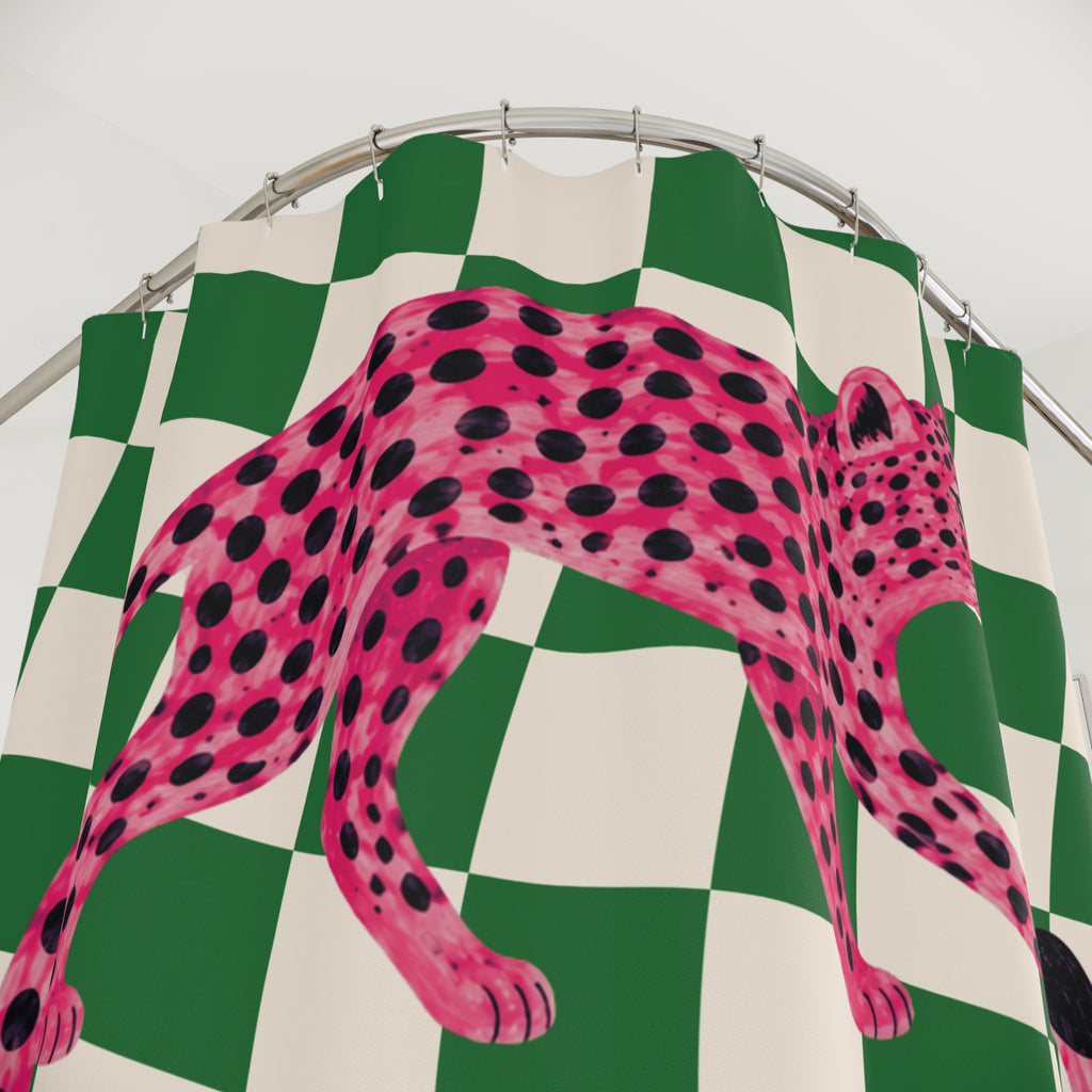 Pink Panthera Shower Curtain