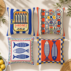 Mediterranean Market Throw Pillowcase
