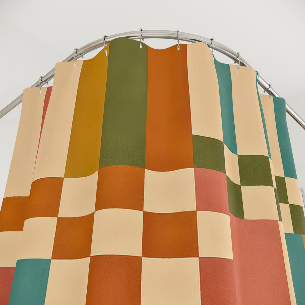 Block Print Shower Curtain