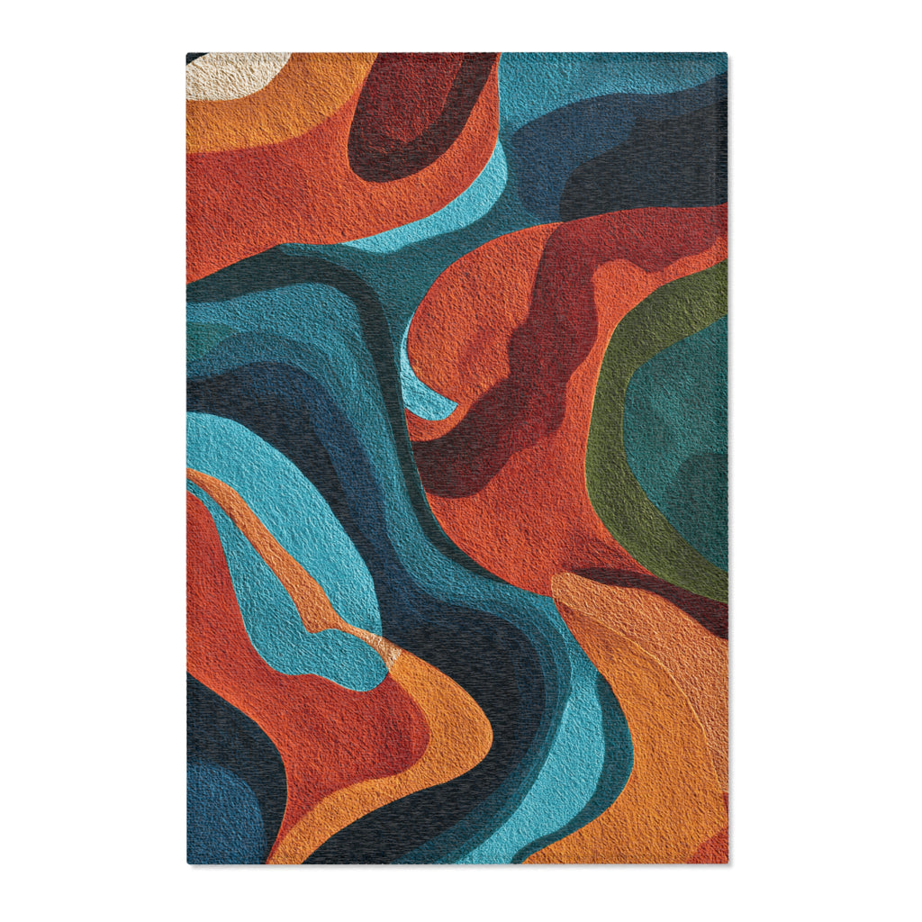MCM  Abstract Swirl Area Rug