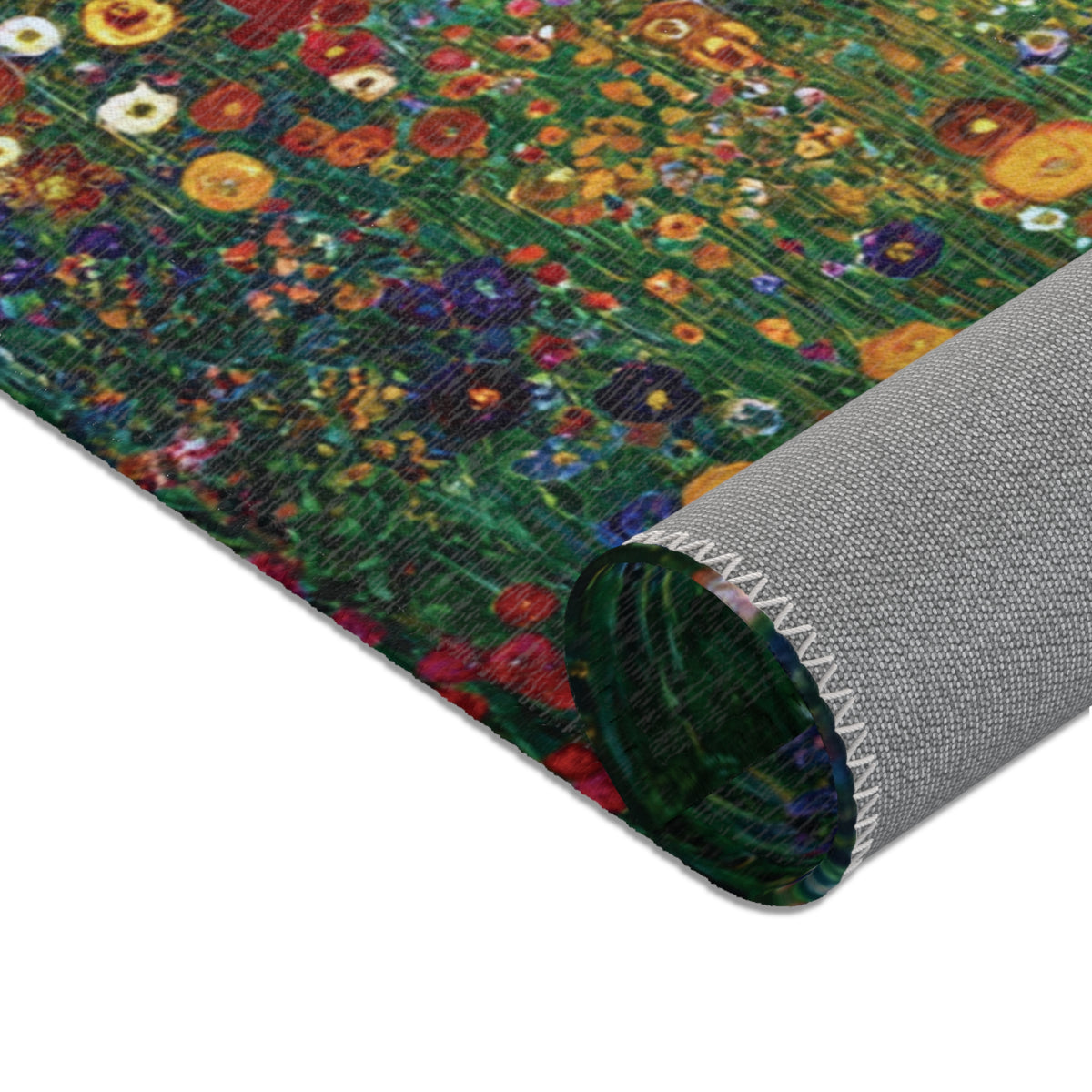 Gustav Klimt Inspired Flower Garden Area Rug