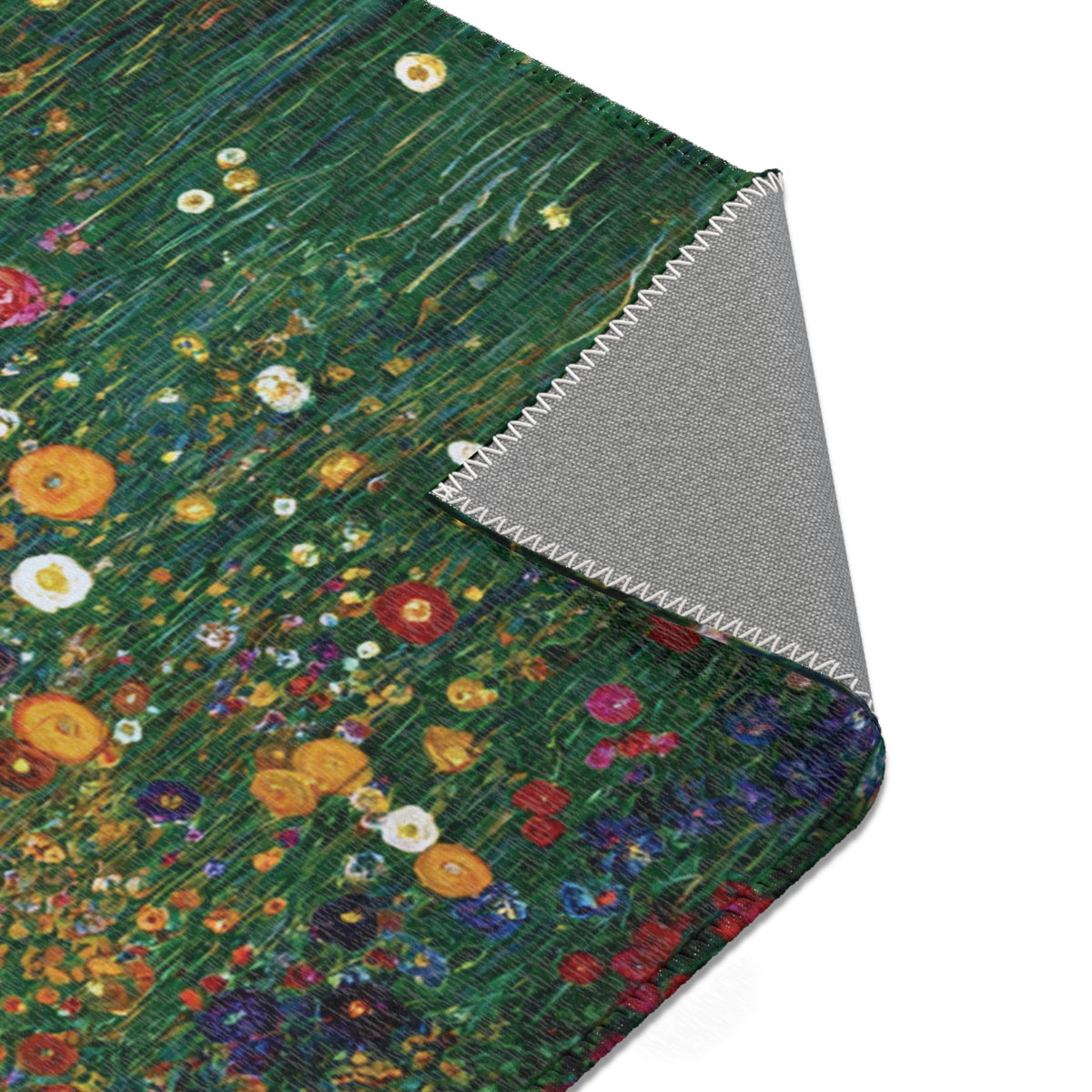 Gustav Klimt Inspired Flower Garden Area Rug