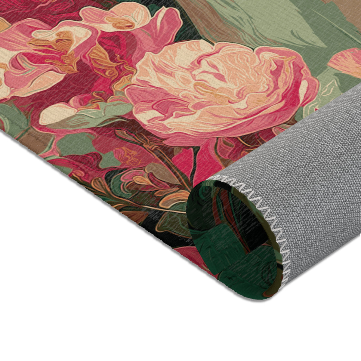 Horse Flower Area Rug