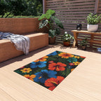 Tropical Hibiscus Outdoor Rug