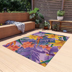 Purple and Yellow Outdoor Rug