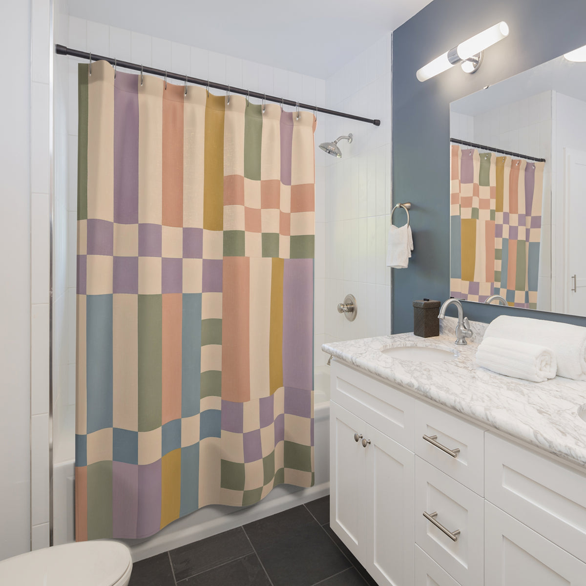Block Print Shower Curtain