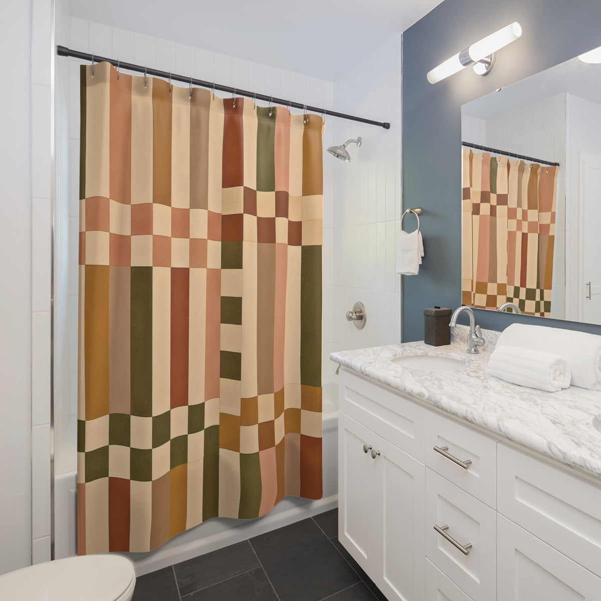 Block Print Shower Curtain