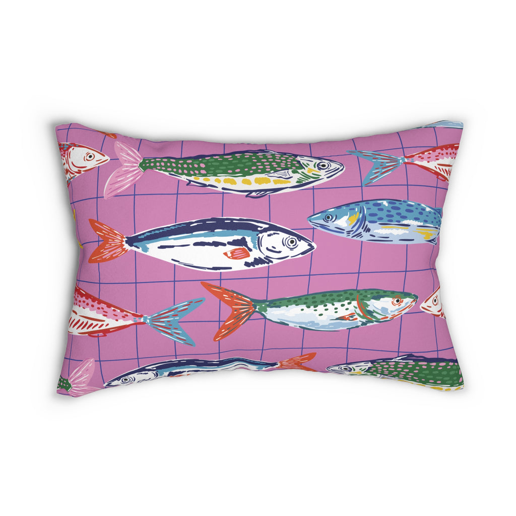 Sardine & Fish Lumbar Pillow