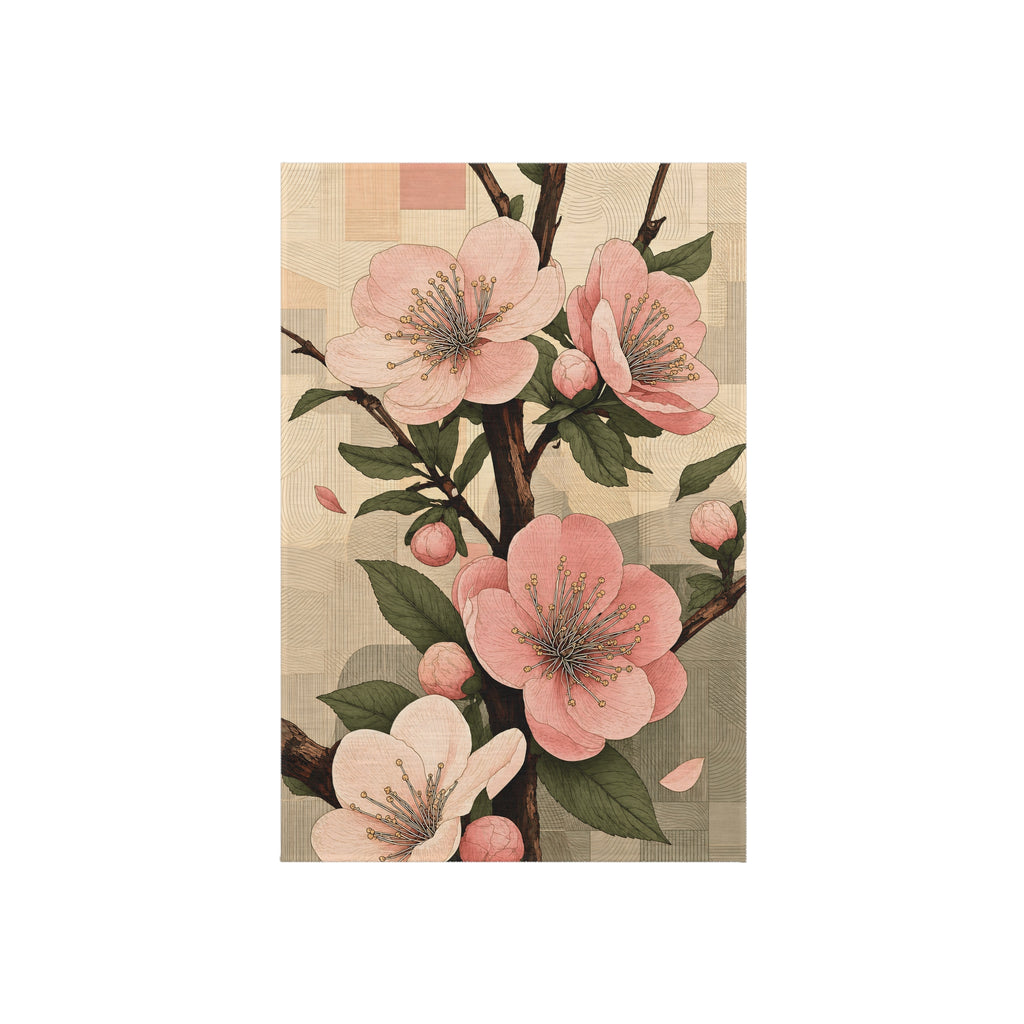 Japandi Cherry Blossom Outdoor Rug