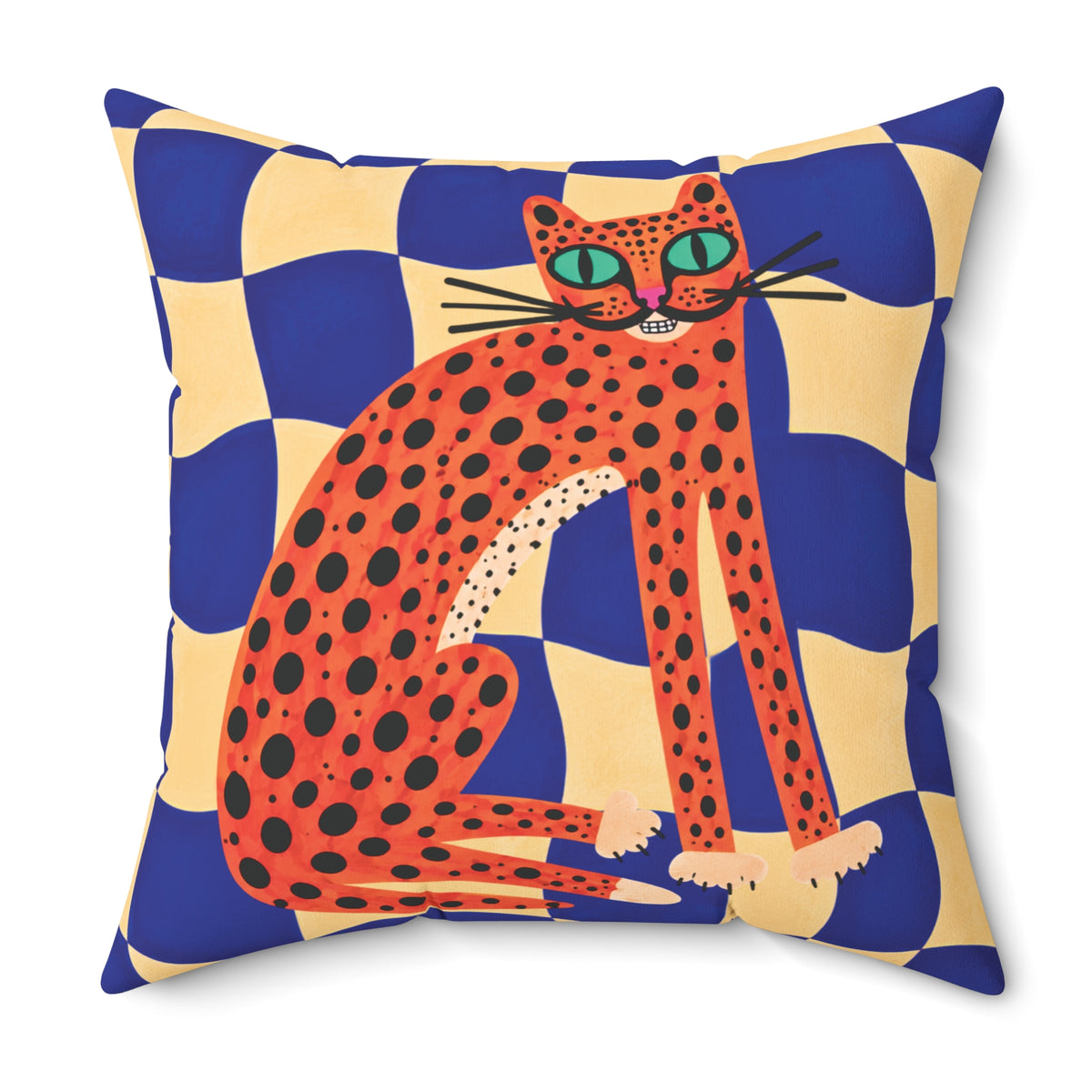 Folk Art Animal Throw Pillowcase