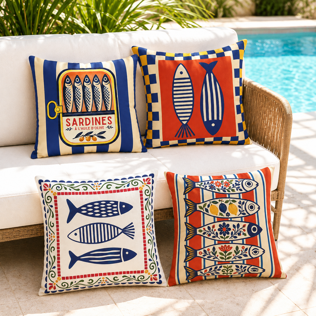 Mediterranean Market Outdoor Pillow
