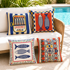 Mediterranean Market Outdoor Pillow