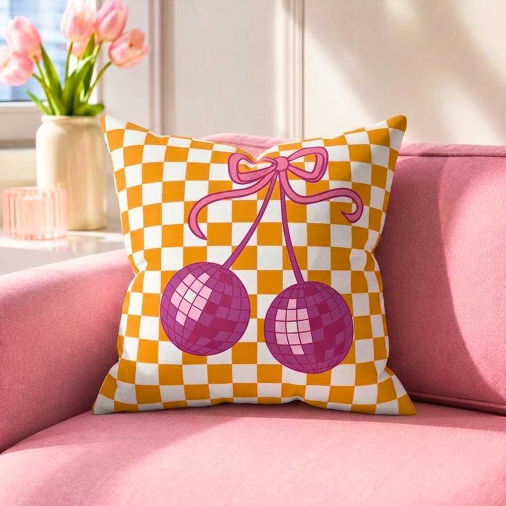 Disco Fruit Throw Pillow