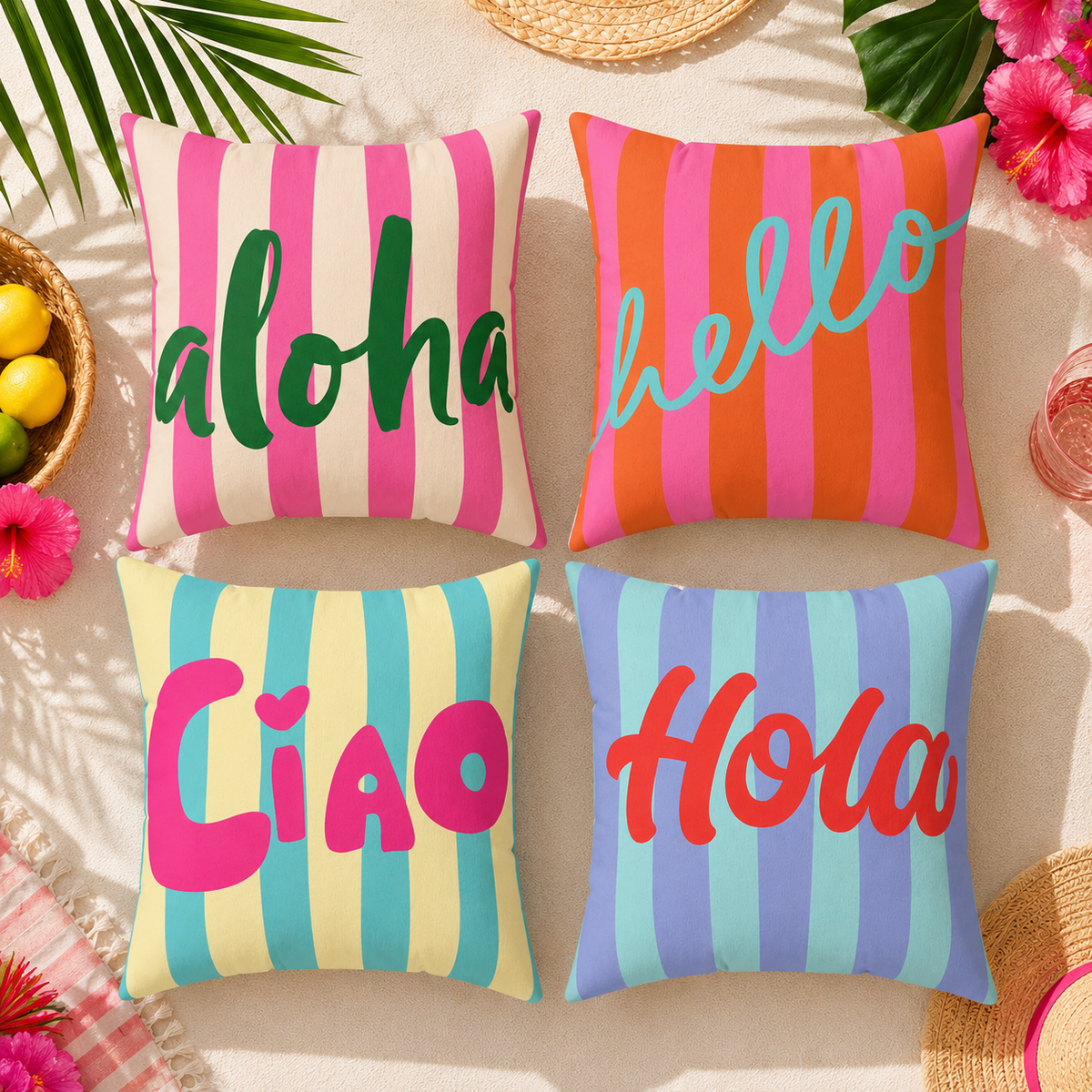 Coastal Cabana Stripes Pillowcase
