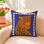 Folk Art Animal Throw Pillowcase