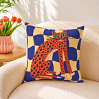 Folk Art Animal Throw Pillowcase
