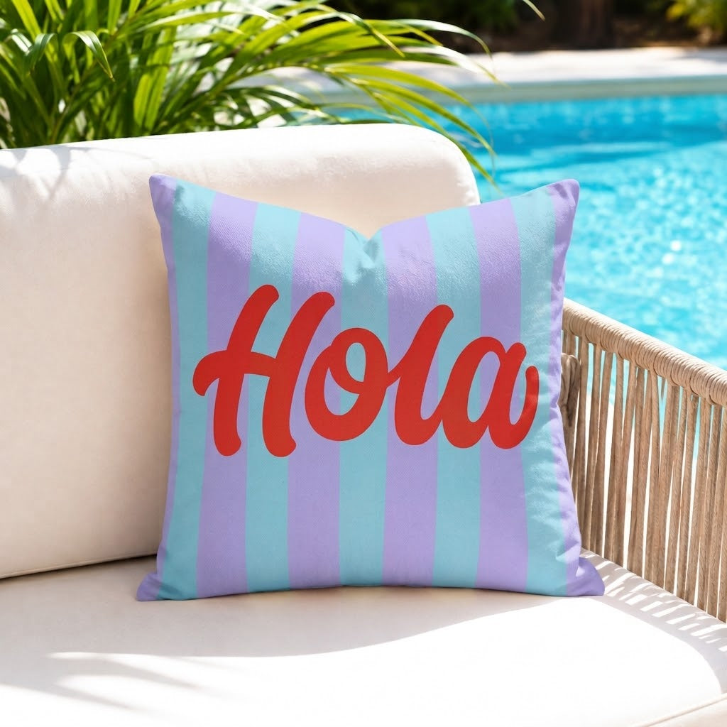 Coastal Cabana Stripes Outdoor Pillow