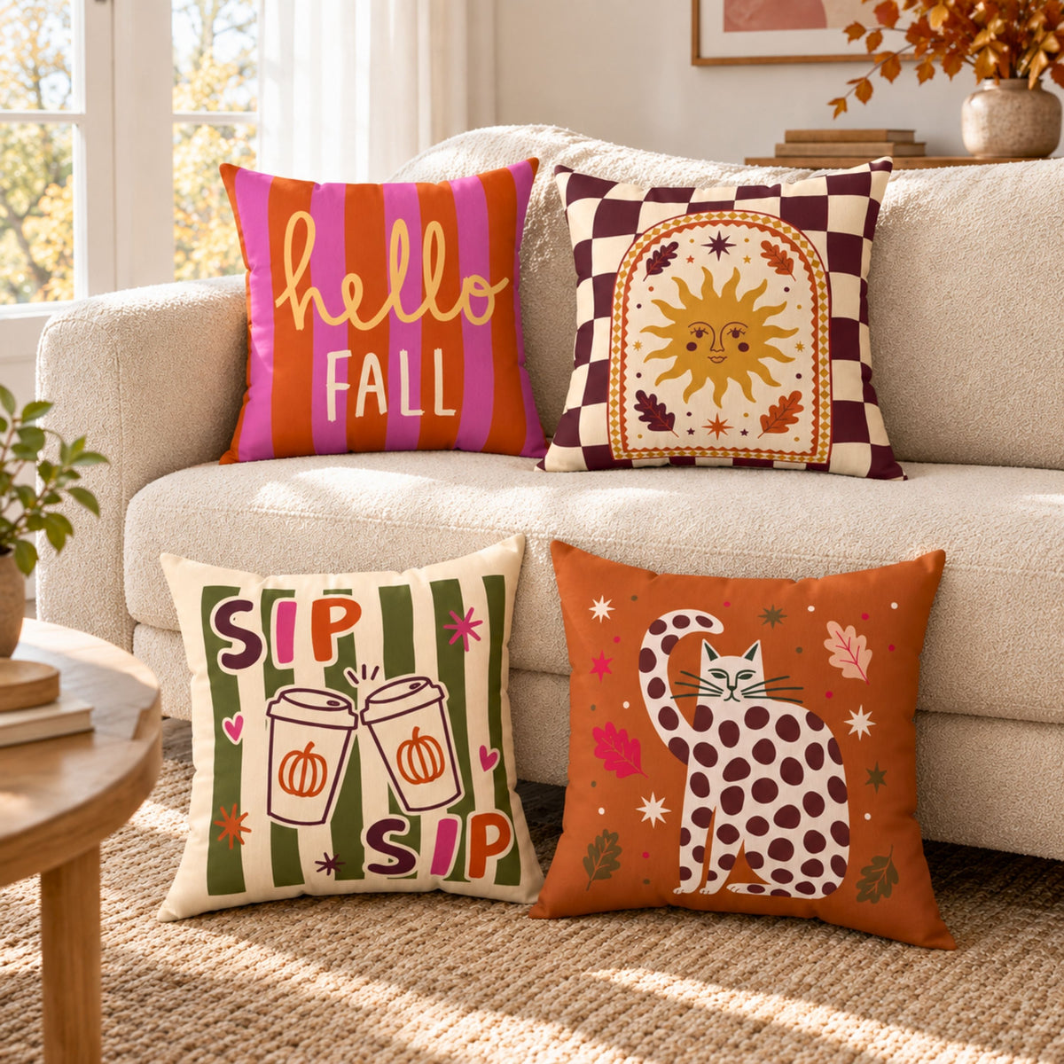 Dopamine Fall Throw Pillow