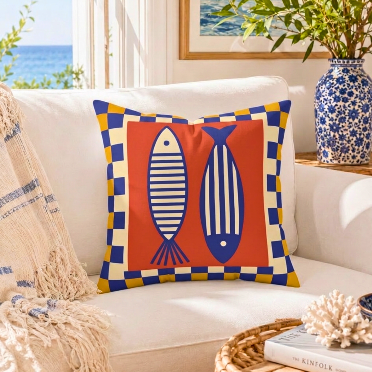 Mediterranean Market Throw Pillowcase