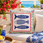 Mediterranean Market Outdoor Pillow