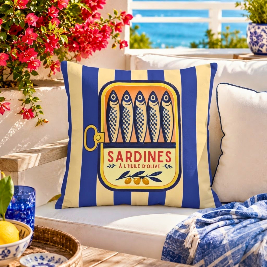 Mediterranean Market Outdoor Pillow