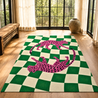Pink Leopard Area Rug
