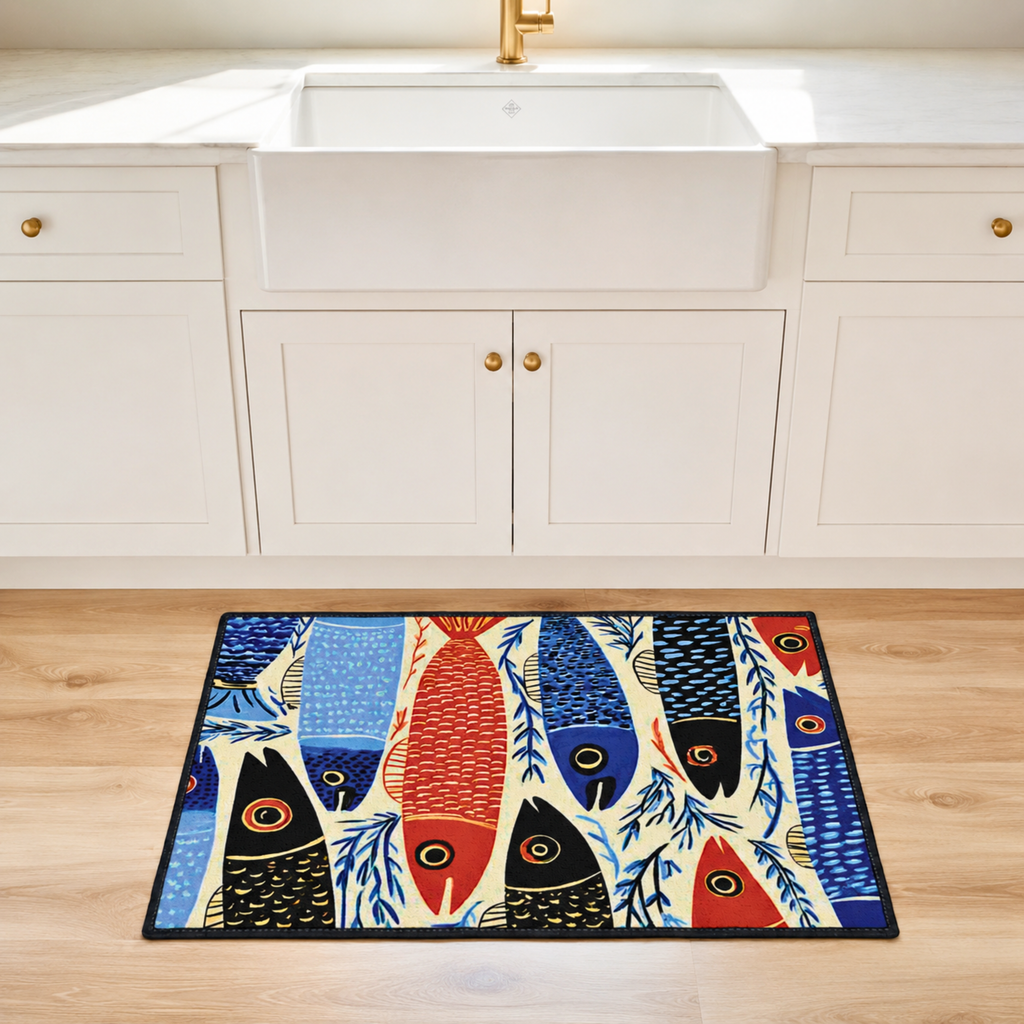 Retro Scandinavian Fish Mat