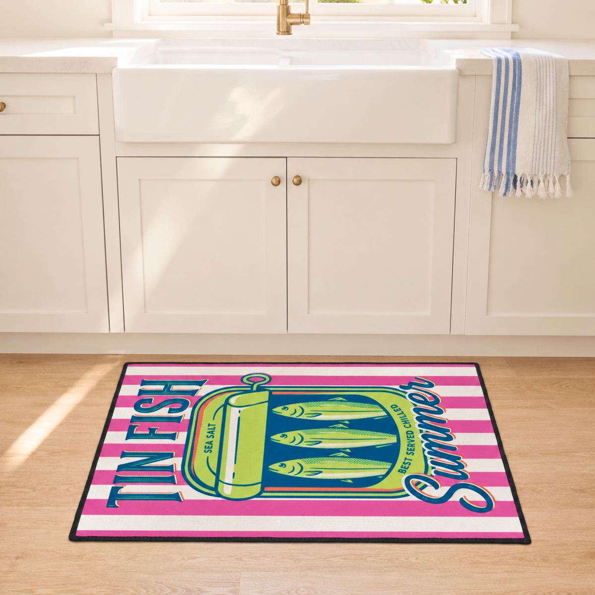 Colorful Sardine Kitchen Mat