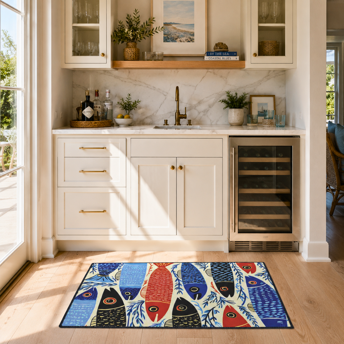 Retro Scandinavian Fish Mat