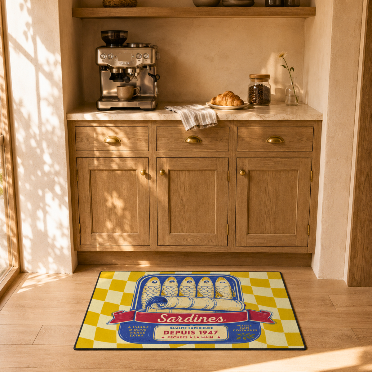 Coastal Sardine Kitchen Mat