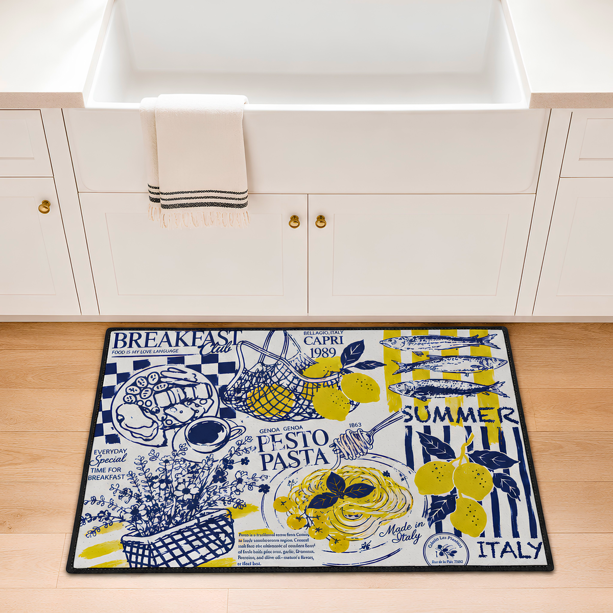 Coastal Italian Kitchen Mat