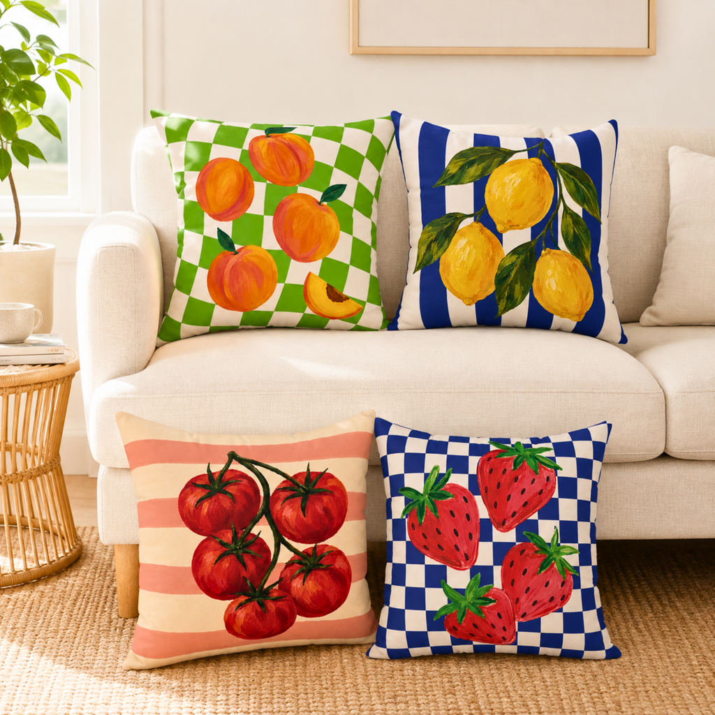Mediterranean Summer Throw Pillow