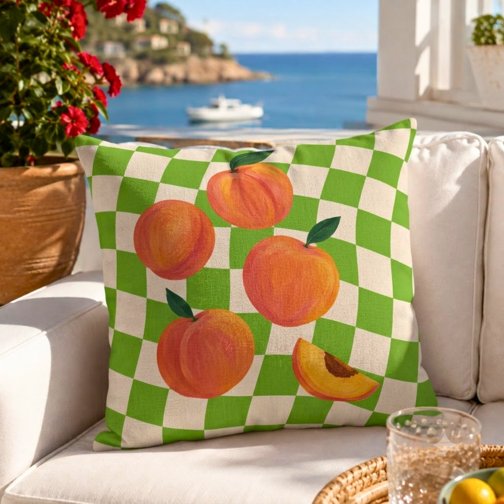 Mediterranean Summer Outdoor Pillow