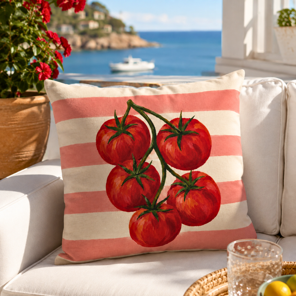 Mediterranean Summer Outdoor Pillow